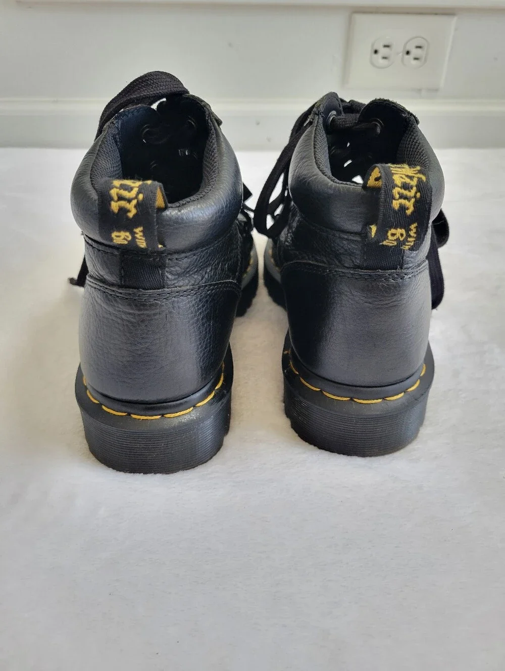 Dr. Martens Zuma II Black Leather Strap Ankle Boots Women's US 7